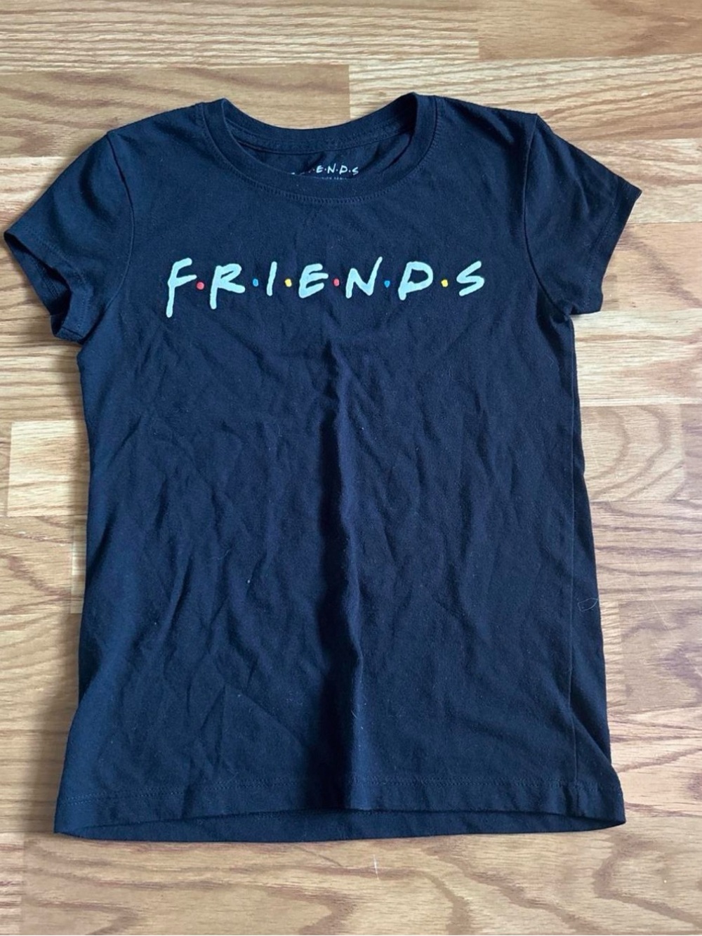 FRIENDS Black Logo Tee Adult XS/S